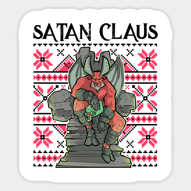 Ugly Christmas Satan Claus Satanic Santa Gothic Occult Goth Sticker by TellingTales